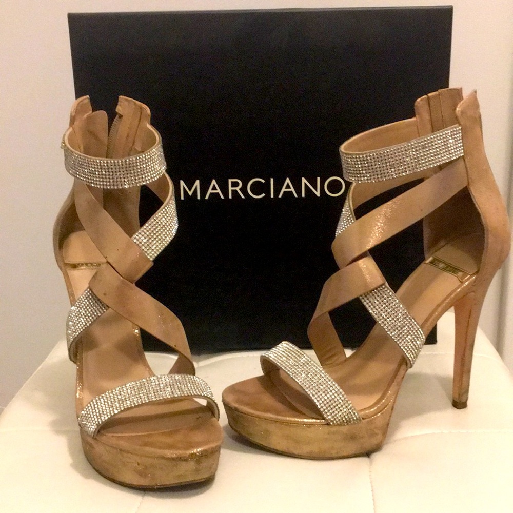 Marciano PMKAIDA-EU Gold Orange Multi Leather Heels